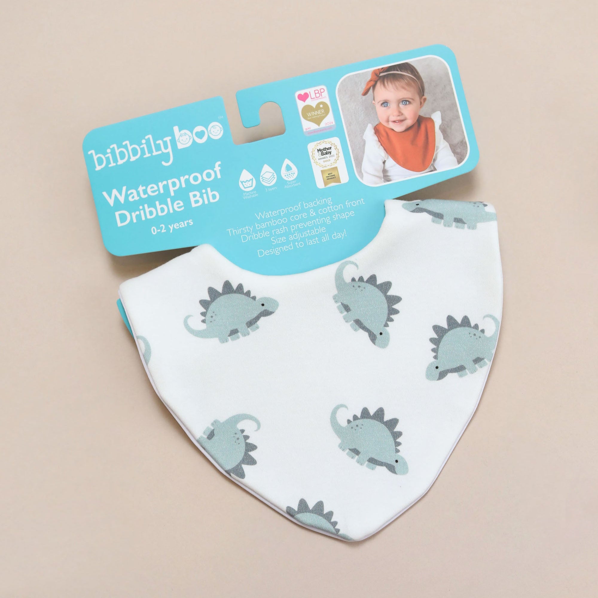 Stegosaurus Dino Dribble Bib Waterproof Bib Baby Essentials