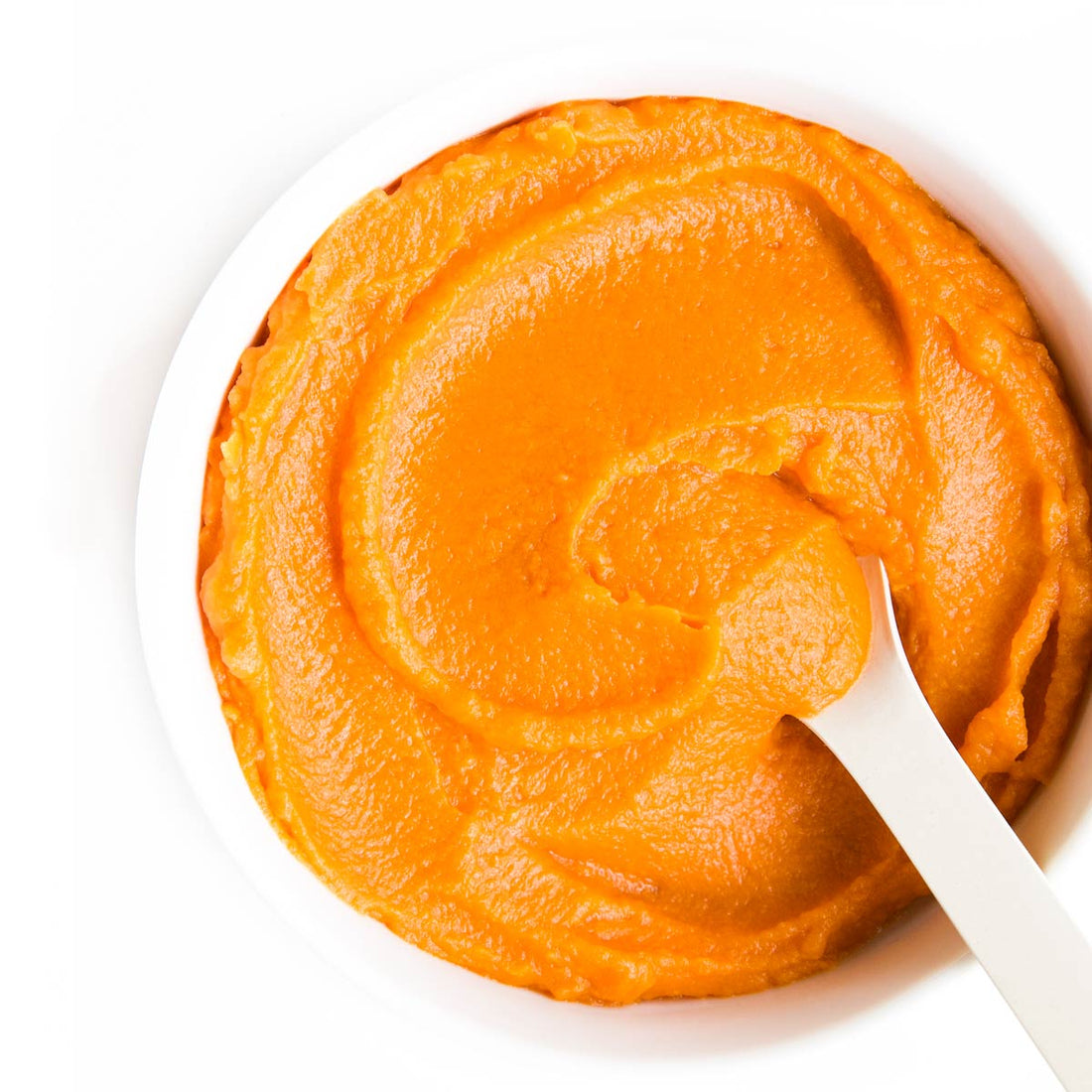 Easy First Weaning Recipe: Creamy Carrot & Sweet Potato Purée