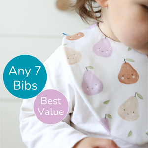 Complete Dribble Bib Set – Baby/Toddler (7 Pack)