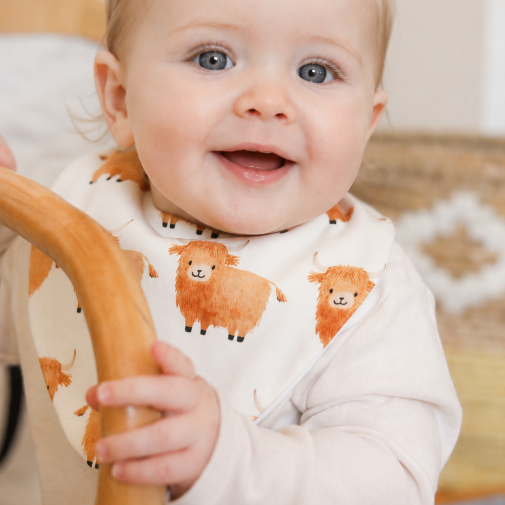 Highland Cow Waterproof Dribble Bib