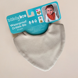 Beige Waterproof Dribble Bib