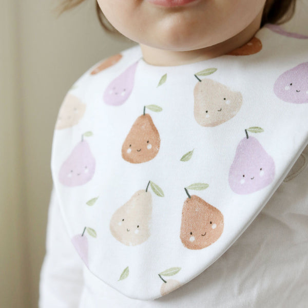 Starter Bib Set - Pears & Stripes