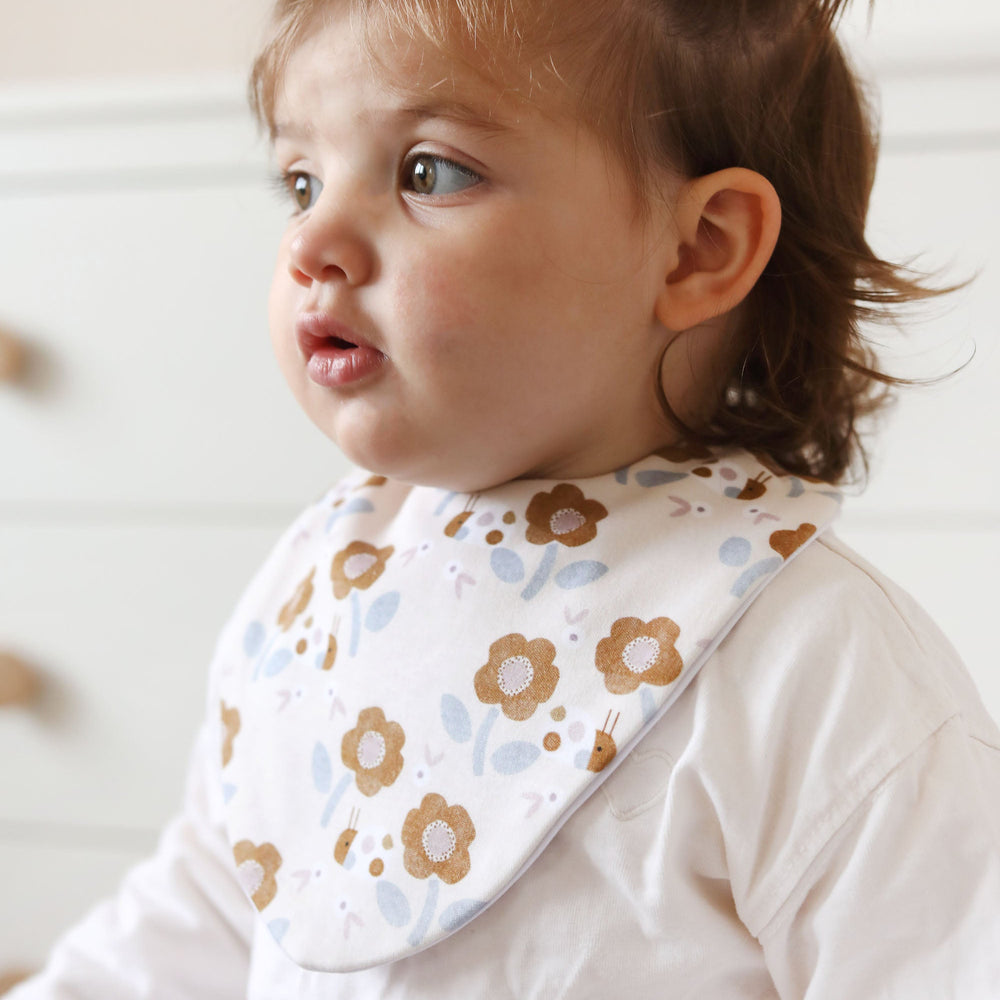 Ladybird Floral Waterproof Dribble Bib