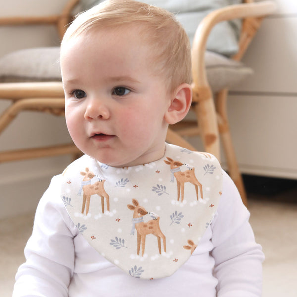 Deer & Birds Bundle of 3 Waterproof Dribble Bibs