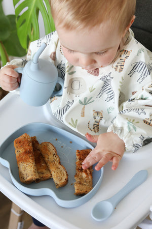 Wild Animals Feeding Bib - Long Sleeve