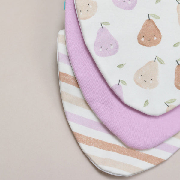 Starter Bib Set - Pears & Stripes