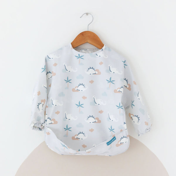 Dino Clouds - Feeding Bib - Long Sleeve 🦕