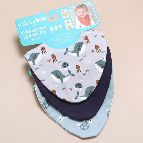 Starter Bib Set - Whale & Turtle