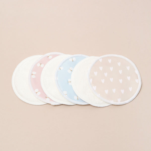 Waterproof Bamboo Breast Pads – Pink Butterflies