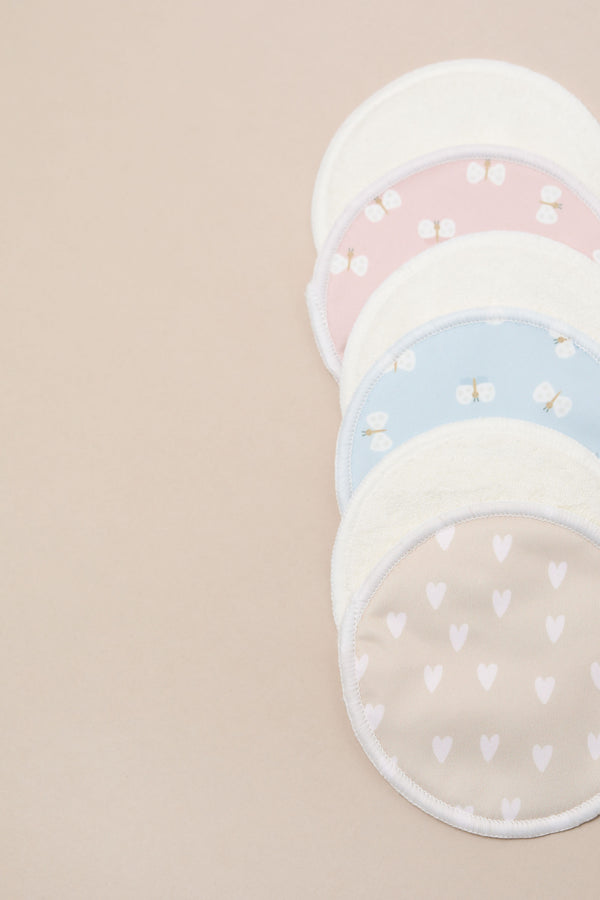 Waterproof Bamboo Breast Pads – Pink Butterflies