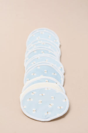 Waterproof Bamboo Breast Pads – Blue Butterflies 🦋