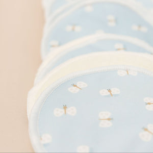 Waterproof Bamboo Breast Pads – Blue Butterflies 🦋