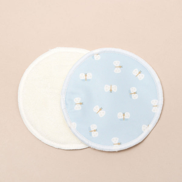 Waterproof Bamboo Breast Pads – Blue Butterflies 🦋