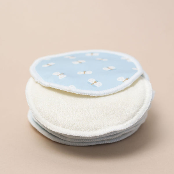 Waterproof Bamboo Breast Pads – Blue Butterflies 🦋