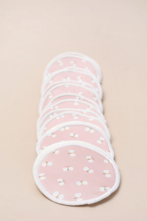 Waterproof Bamboo Breast Pads – Pink Butterflies