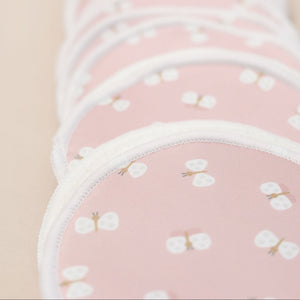 Waterproof Bamboo Breast Pads – Pink Butterflies