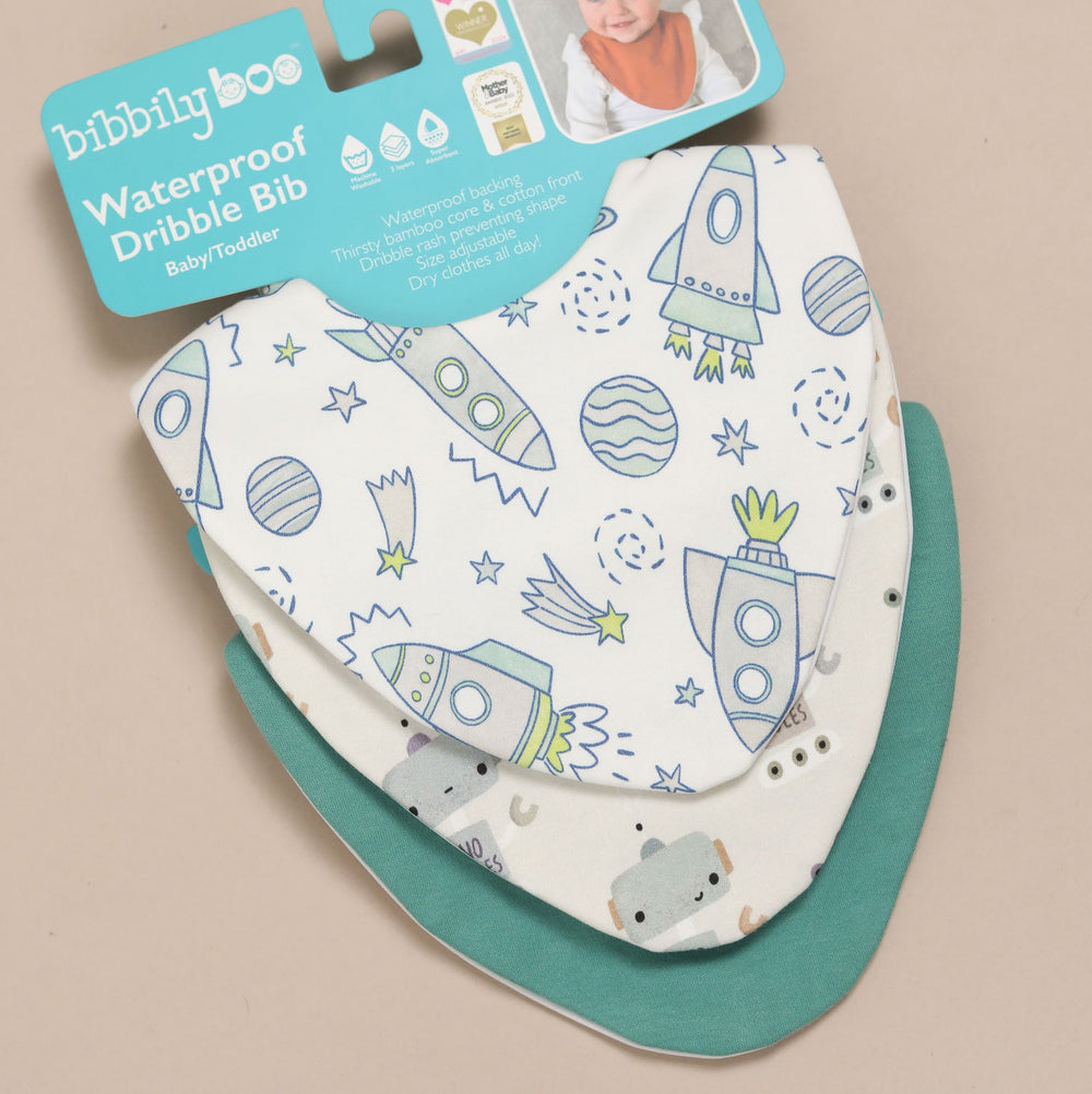 Starter Bib Set - Rockets & Robots
