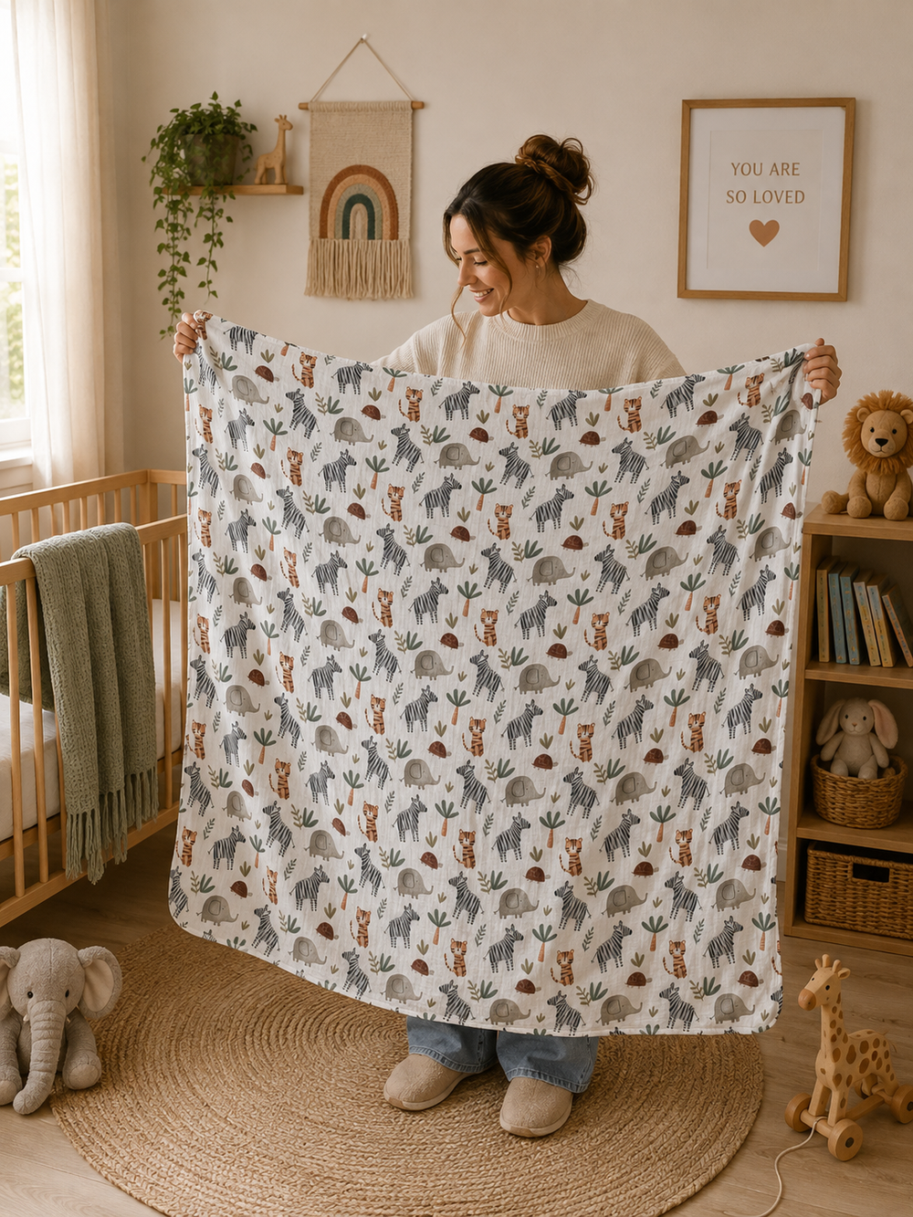 XL Bamboo Muslin - Wild Animals