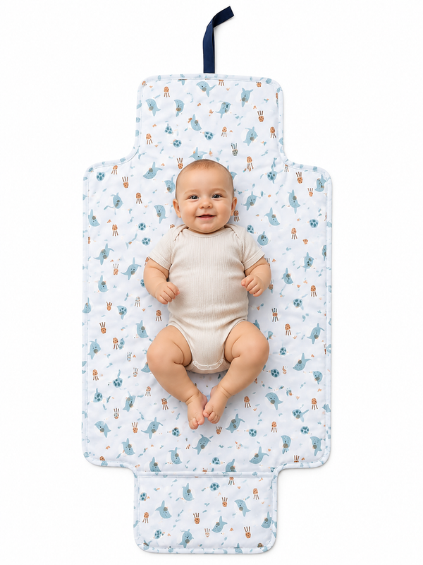 Pocket Changing Mat – Whales