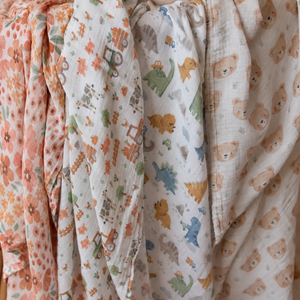 XL Bamboo Muslin - Teddy Bear