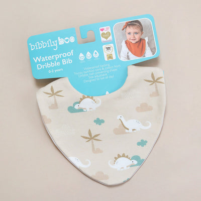 Dino Clouds Waterproof Dribble Bib