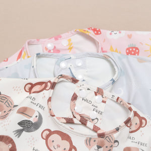 Dino Clouds - Feeding Bib - Long Sleeve 🦕