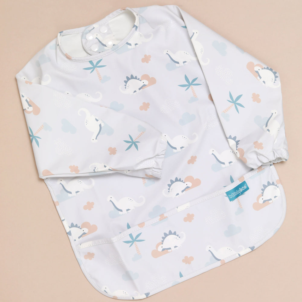 Dino Clouds - Feeding Bib - Long Sleeve 🦕