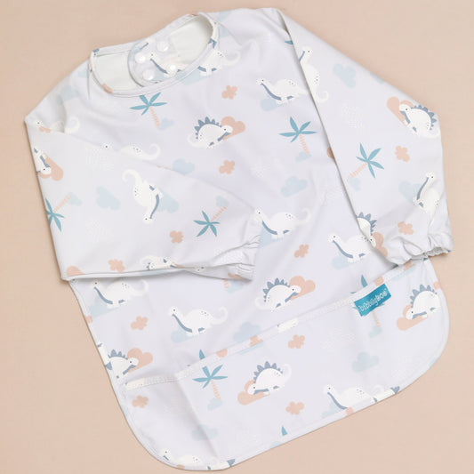 Dino Clouds - Feeding Bib - Long Sleeve 🦕