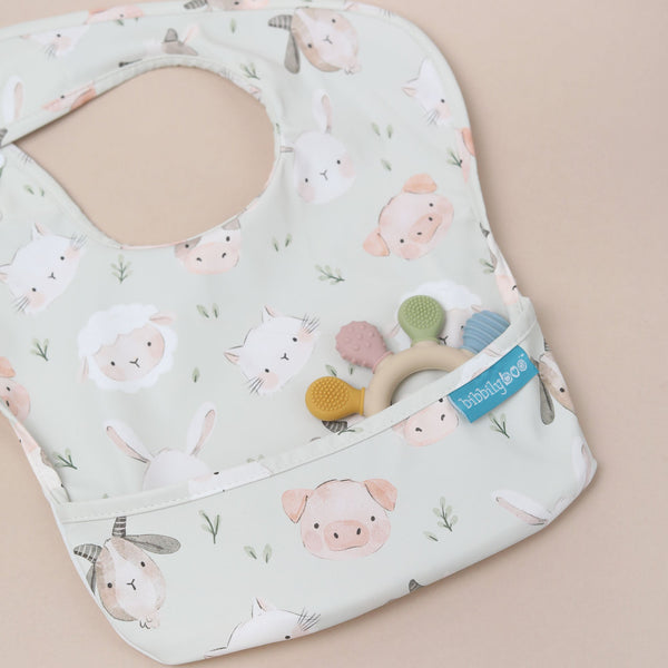 Farm Yard Faces 🐑 - Feeding Bib - Sleeveless