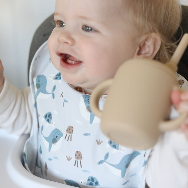 Whales 🐋 - Feeding Bib - Sleeveless