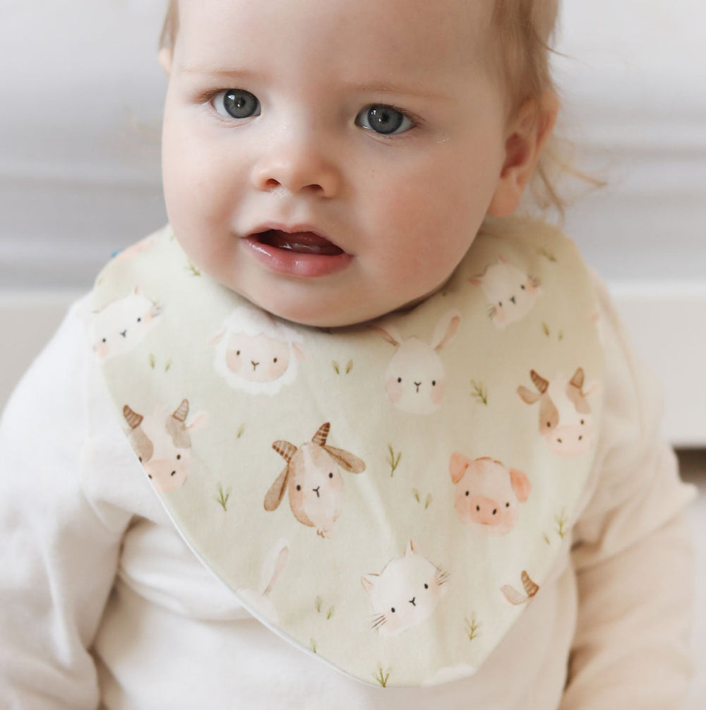 Farm Yard Faces Waterproof Dribble Bib