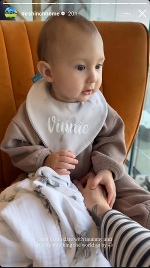 Light Grey Waterproof Dribble Bib