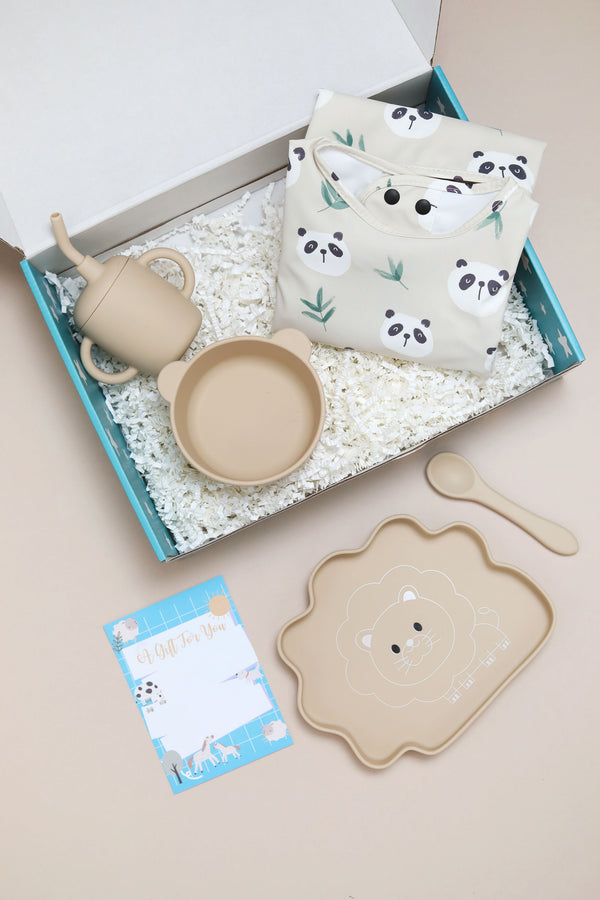 Panda Feeding Bib - Long Sleeve