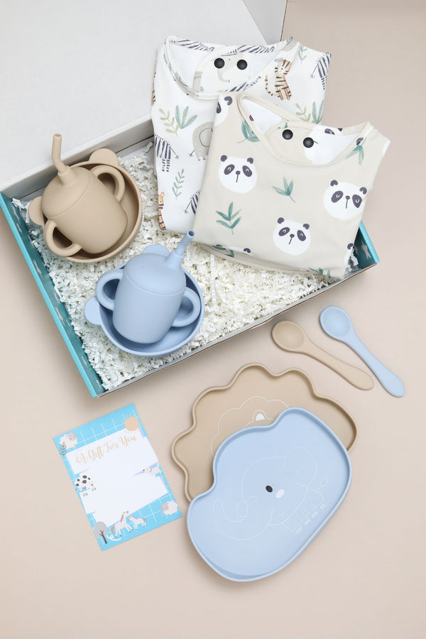 Panda Feeding Bib - Long Sleeve