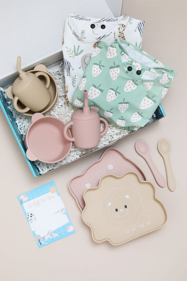 Strawberry Feeding Bib - Long Sleeve