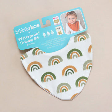 Green Rainbows Waterproof Dribble Bib
