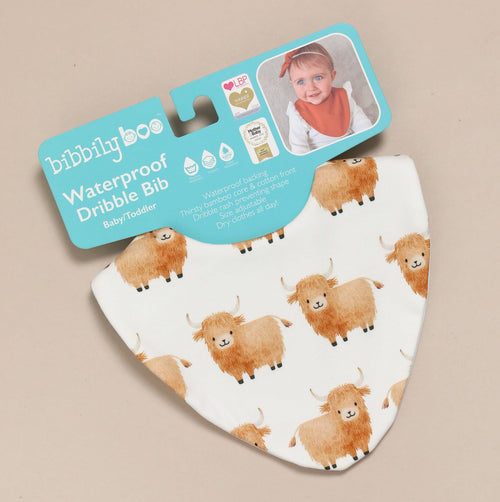 Highland Cow Waterproof Dribble Bib