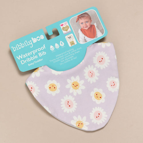 Lilac Daisies Waterproof Dribble Bib