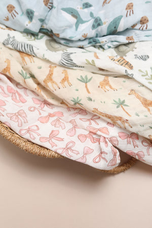 XL Bamboo Muslin - Whales