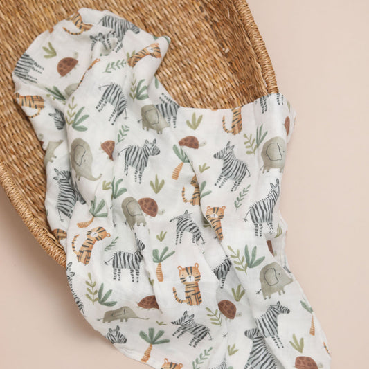XL Bamboo Muslin - Wild Animals