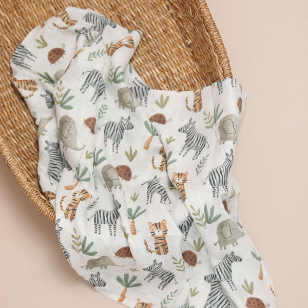 XL Bamboo Muslin - Wild Animals