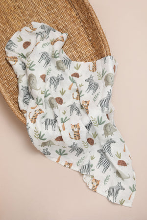 XL Bamboo Muslin - Wild Animals