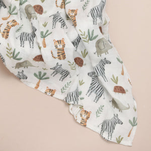 XL Bamboo Muslin - Wild Animals