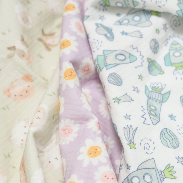 Muslin Changing Mat – Farm Yard Faces