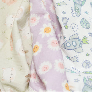 Muslin Changing Mat – Neon Rockets