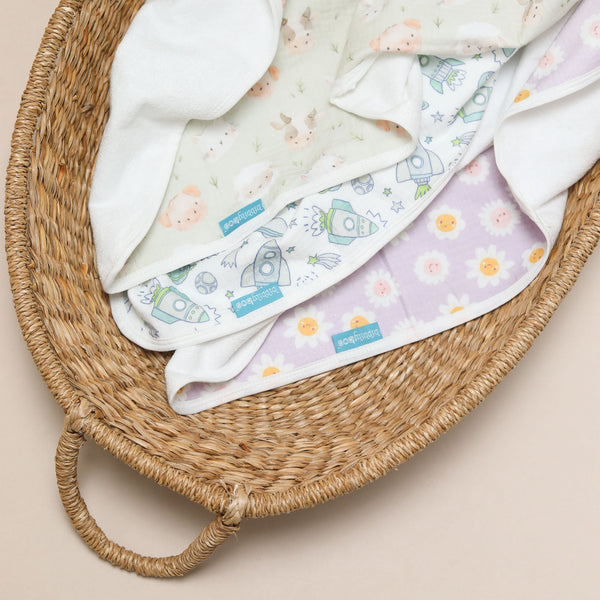 Muslin Changing Mat – Neon Rockets