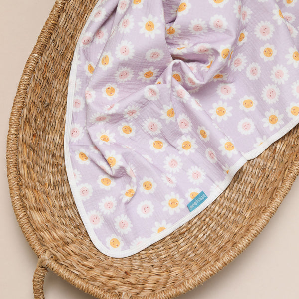 Muslin Changing Mat – Lilac Daisies