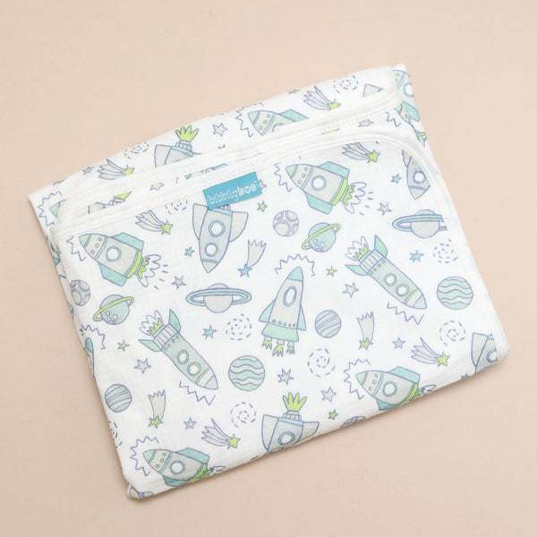 Muslin Changing Mat – Neon Rockets