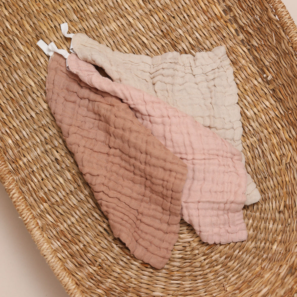 Muslin Cloths - Neutral 3 Pack