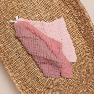 Muslin Cloths - Pink 3 Pack